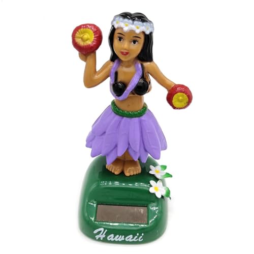 Qutalmi Armaturenbrett-Wackelköpfe,Niedlicher Wackelkopf für das Armaturenbrett im Auto | Lustiges Armaturenbrett-, Hawaii Solar Dancing Girl für Auto-Armaturenbrett-Zuhause, Hawaii-Geschenke von Qutalmi