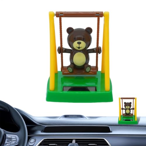 Qutalmi Auto-Armaturenbrett-Schaukelbär-Dekoration, schwingender Bär-Solarspielzeug - Niedlicher Swing Bear Solar Dancing Bear Toy - Solar-Armaturenbrett-Puppe, dekoratives Schaukelspielzeug für Auto, von Qutalmi