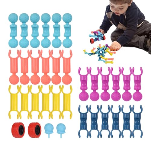 Qutalmi Bausteine-Spielzeug,Bausteine-Spielzeug - Skelett-Lernbausteine,34 Stück Bausteine, Baubausteine, Bauspielzeug von Qutalmi