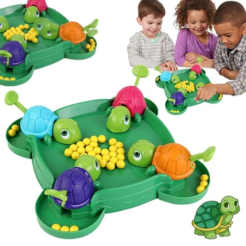 Qutalmi Brettspiel für Kinder,Hungry Turtle Game, Füttere das Schildkrötenspiel, Vorschulspiel für Kinder, Hungry Turtle-Brettspiel, intensives Spiel der schnellen Reflexe, Schnapp dir den von Qutalmi