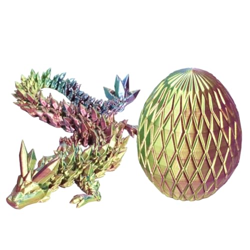 Qutalmi Drachenei für Kinder, Drachenei mit Drachen im Inneren | 3D-gedrucktes realistisches Eierspielzeug für Kinder | Mehrzweck-Niedliches Tierspielzeug, tragbares Drachenspielzeug für den Desktop, von Qutalmi