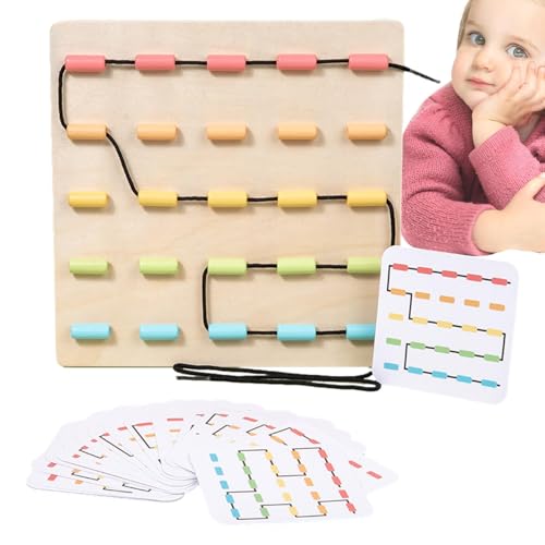 Qutalmi Schnürspielzeug für Kleinkinder, Fädelspielzeug für Kleinkinder,Farblich passende Einfädel-Puzzle-Aktivitäten | Vorschul-Schnürspielzeug, pädagogisches Feinmotorik-Schnürspielzeug für von Qutalmi