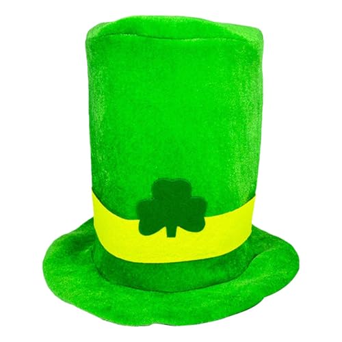 Qutalmi St. Patrick Hut, Koboldhut | Grüner Kobold-Zylinder mit Schnalle | St. Patricks Day Kostümzubehör Kobold Zylinder für St. Patrick, Weihnachten von Qutalmi