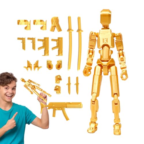 T 13 Action Figure, Druck Von Beweglichen Figuren Mehrgelenkiger Beweglicher Roboter, Mechanisches Bewegliches Ganzkörperspielzeug, Mehrere Zubehör Actionfiguren, Desktop Dekorationen von Qutalmi