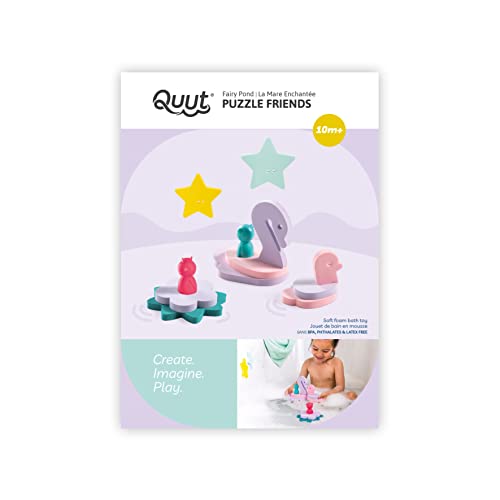 QUUT Puzzle Friends Feenteich - Innovatives Babyspielzeug für die Badewanne ab 10 Monaten, Fördert Motorik und Kreativität, Sicher & Schimmelresistent, Geburt von Quut