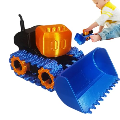 Quzente Bulldozer-Spielzeug für Kinder,Bulldozer-Konstruktionsspielzeug | 3D-gedrucktes Ornament, bewegliches Bulldozer-Spielzeug für Kinder - Sammelfiguren, Ornament für alle Altersgruppen, für von Quzente