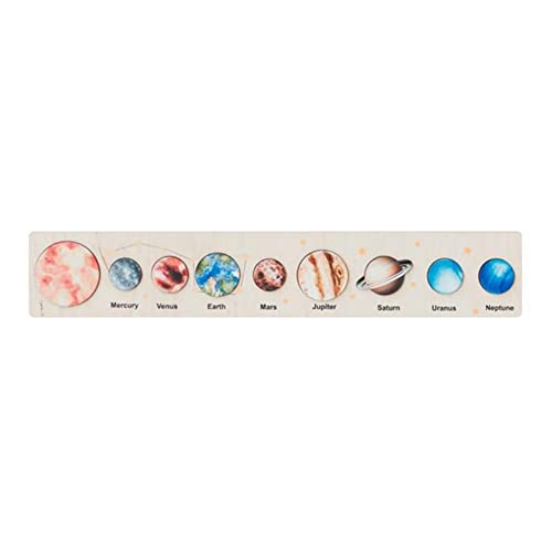 Qweradr Solarsystem Puzzle aus Holz, rund, Solarsystem, Puzzle, Spielzeug für Kinder, Lerngeschenke für Kinder, Geschenke - D von Qweradr