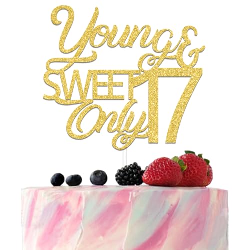 Hello 17 Cake Topper Cheer 17 Years Old Party Decoration Happy 17th Birthday Cake Decoration Gold Glitter Hello 17 Cake Topper Cheer 17 Years Old Party Decoration Happy 17th Birthday Cake Decoration Gold Glitter von Qxcv