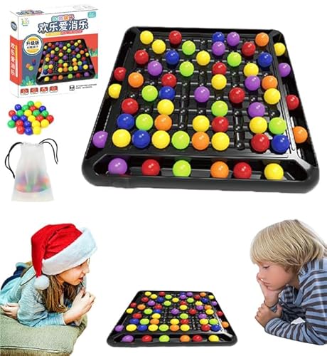 intellektuelles Schachbrett Kugeln,Intellektuelles Schachbrett Doppelduell,Intellectual Chessboard,Rainbow Ball Intellektuelles Schachbrett Mit Kugeln,Elimination Brettspiel Für Kinder Und Erwachsene von Qxdohw