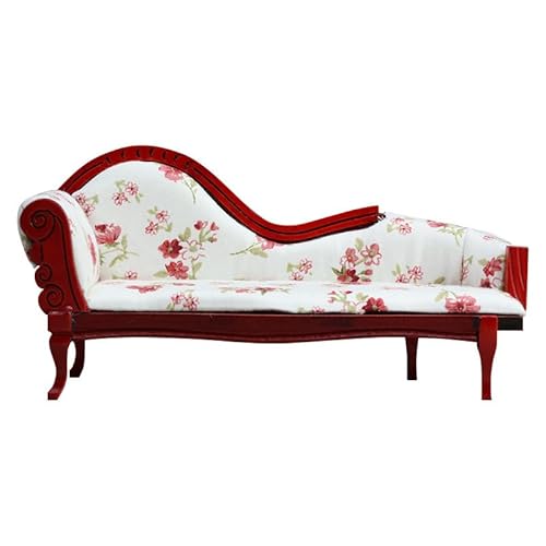 1:12 Puppenhaus Miniatur Europäischer Stil Chaiselongue Sofa Stuhl Möbel Modell Dekor Spielzeug Puppenhaus Zubehör von Qxiao