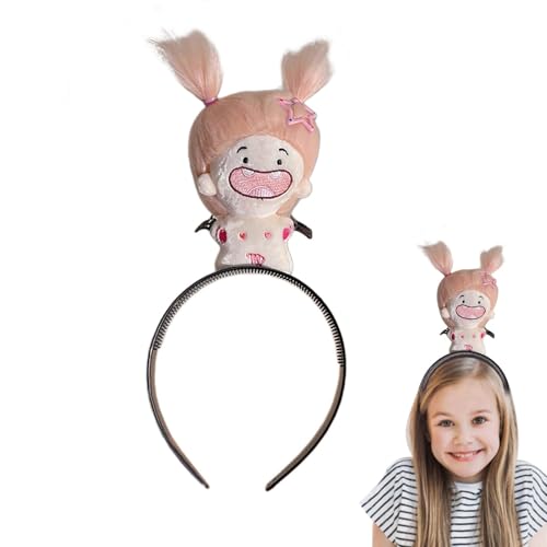 Qyljeiwred Cartoon-Plüsch-Haarband – Plüsch-Stirnband-Clip, greift Haare für Damen, niedliches lustiges Haarband, Frauen-Gesichtswäsche-Haarband, Plüsch-Stirnband-Clip für Frauen von Qyljeiwred