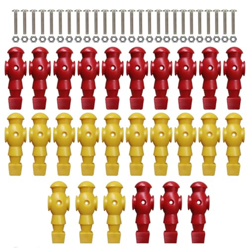 Qyljeiwred Fußballspieler-Set – Stab Foosball Man Statue – 26 x Fußballspieler, Komponenten, Spielzubehör für 1,6 cm Fußballstange von Qyljeiwred