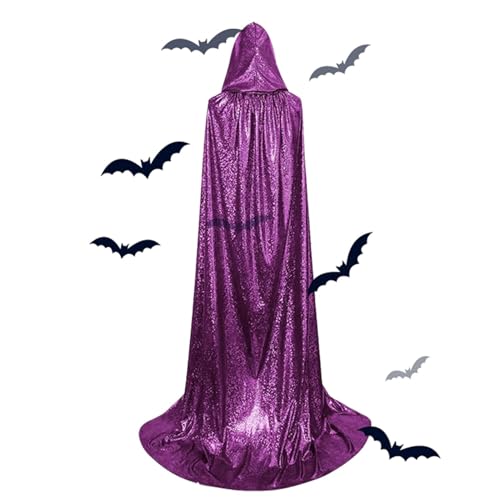 Qyljeiwred Unisex-Kapuzenumhang in voller Länge, weiches Damen-Kostüm, Roben Capes, eleganter Kapuzenumhang, volle Länge, Unisex, Abdeckung für Halloween, Weihnachten, Cosplay, Events von Qyljeiwred