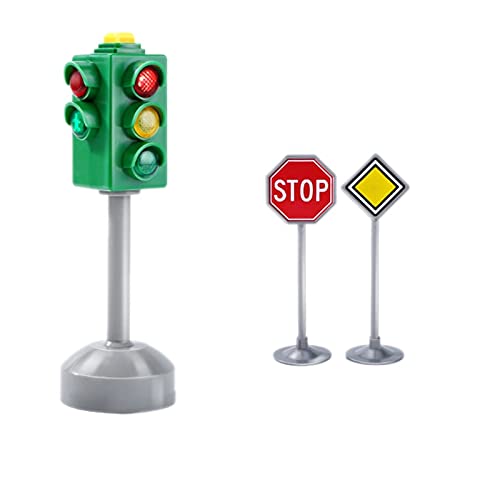 Qyrugcxs Mini Verkehrszeichen StraßEn Laterne mit Sound LED Kinder Ampel Laterne Modell Kinder Ampel Spielzeug von Qyrugcxs