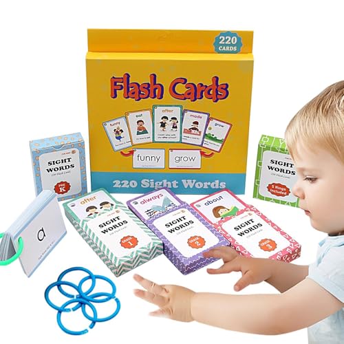 220 Sight Words for Kindergarten, Educational Flash Cards and Games, High Frequency Reading Tools for Early Literacy Development in ChildrenKindergarten Sight Words, 220 High Frequency Flash Cards von Qzdtue