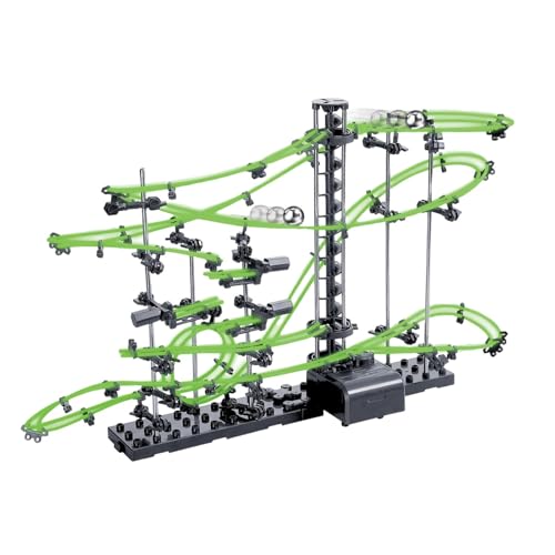 Battery-Powered Marble Runs, Roller Coaster Science Kit, STEM Marble Maze Toy, Marble Building Game for Kids, Adult Marble Maze Kit 30,71 x 6,3 x 12,99 Zoll für Jugendliche und Erwachsene Enthusiasts von Qzdtue