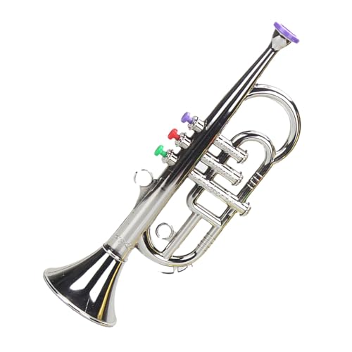 Brass Toy Trumpet Horn, Kinderspielzeug Trumpet für und Mädchen, Eltern-Child-Musikinstrumente, Lernhilfe, lustiges Musikinstrument für Kinder, Lerntrumpet zum Lernen von Qzdtue