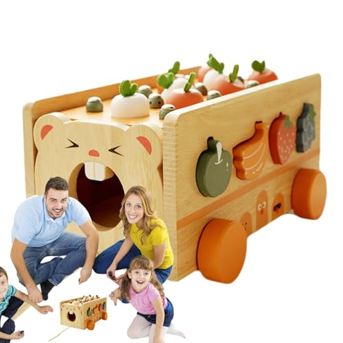 Carrot Harvest Matching Game, Kids Wooden Shape Sorter, Preschool Shape Sorting Toy, Educational Carrot Sorting Toy, Wooden Shape Matching Toy, Carrot Harvest Puzzle for Kids von Qzdtue