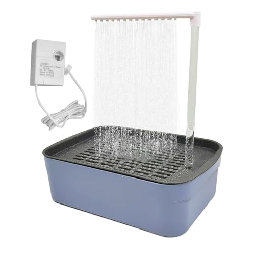 Parrot Automatic Bathtub, Indoor Fountain Bird, Bath Running Water, Größe ca. 31,5 x 21,5 x 34 cm, Quiet geeignet für Haustiere, Self-Circulating Bird Bathing Toy Gewicht ca. 600 g von Qzdtue