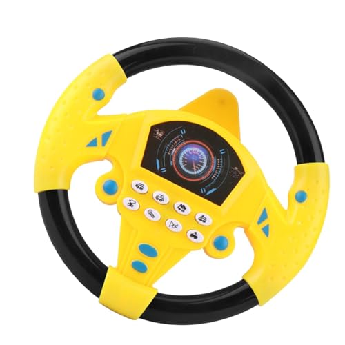 Pretend Play Radsteuerspielzeug, lustiges simuliertes Fahren mit Lerngeräuschen und Musik | Secure Suction Cup Design für Haus und Auto, ideales interaktives Spielzeug für Kinder zum Fahren lernen von Qzdtue