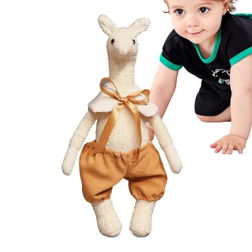 Qzdtue Alpaca 43,2 cm (43 cm), weiches Tier-Plüschkissen, gefülltes Tierspielzeug für Kinder Mädchen, Bequeme Plüschpuppe, perfekt für Cuddling und Display Alpaca, Accompanying Doll Plush von Qzdtue