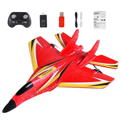 Qzdtue Bunte LED-Airplane, RC Aircraft Toy for Kids, Outdoor Flying Toy For Kids, Early Learning Remote Control Plane, 2.4Ghz RC Plane For Beginners, Airplane Toy For Boys And Girls von Qzdtue