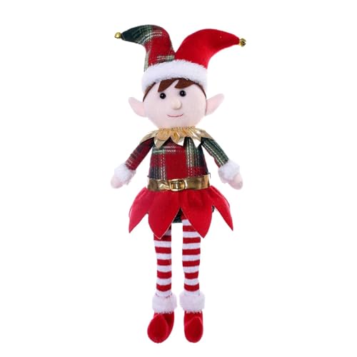 Qzdtue Charming Christmas Figurine | Delightful Collectible Soft Doll for Home Decor | Long-Legid Shelf Decoration for Christmas Cheer Gifting and Adding Holiday Spirit to Any Space von Qzdtue