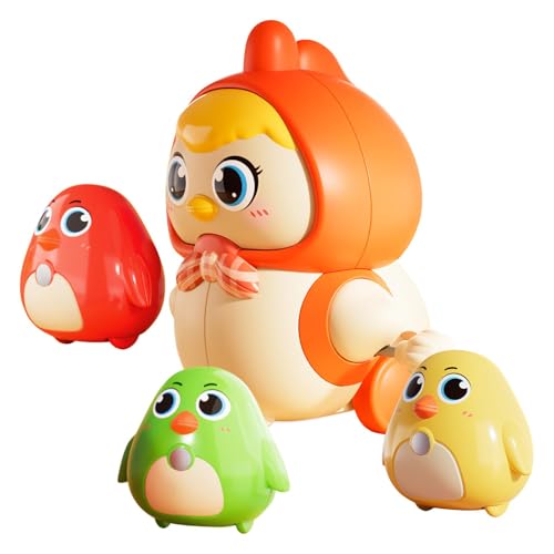 Qzdtue Cute Windup Toys, Toddler Crawling Toys, Jumping Chicken Toy, Easter Stocking Stuffers, Hand Clockwork Toy, Chicken Toys for Kids, Portable Windup Toy 3.07x2.83x2.17 inches for Boys and Girls von Qzdtue