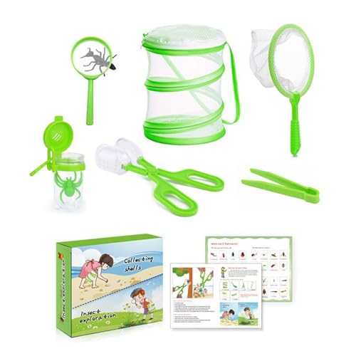 Qzdtue Fly Catcher Set Kids, Nature Exploration Tools, Kids Catching Kit, Hunting Set und Mädchen, 17 x 17 x 6 cm, tragbare Beobachtung für Playground von Qzdtue