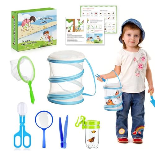 Qzdtue Fly Catcher Set für Kinder, Nature Exploration Fly Catching Tools 17,6 x 17 x 6,1 cm, Early Learning Solution für und Mädchen, tragbares Beobachtungsset von Qzdtue