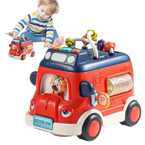 Qzdtue Funny Toddler Bus Toy, Educational Toddler Toy, Vehicle Car Toys for , Kids Toddler Vehicle Toys, Educational Toy for Children, Toy Car 4.45x6.3x5.51 inches for Boys and Girls von Qzdtue