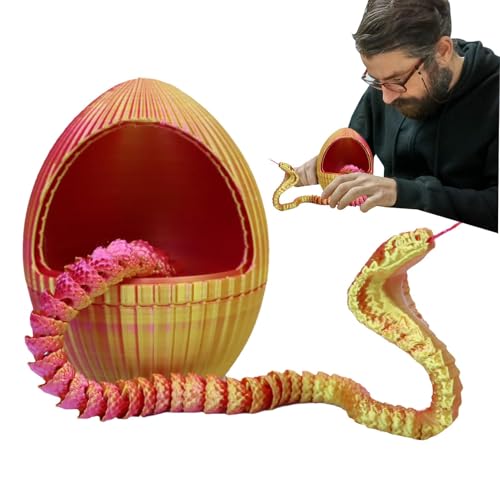 Qzdtue Gear Egg Flexible Tiere, niedliche Eggggg-Figur, Schreibtischdekoration, interaktives Fidget Toy, Stress-Relief-Tischdekoration, 8 x 8 x 9,7 cm, für Schreibtischdekorationen von Qzdtue