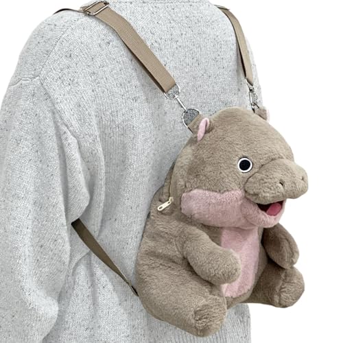 Qzdtue Hippopotamus Plüschpuppe, weiches Plüschtier, Nilpferdchen, Plüschpuppe, niedlich, Plüschpuppe, niedlich, für Kinder, kreatives weiches Plüschspielzeug 24 x 24 x 40 cm, für , Mädchen, von Qzdtue