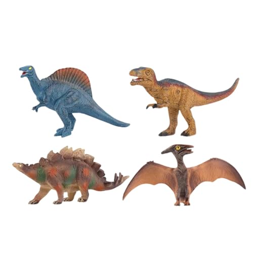 Qzdtue Little Dinosaur Toys, Dinosaurierspielzeug für – verschiedene Dinosaurier-Modelle, 4 x Spielzeug, Tierspielzeug zum Sammeln, Kuchen-Topper, realistische Tierfiguren für von Qzdtue