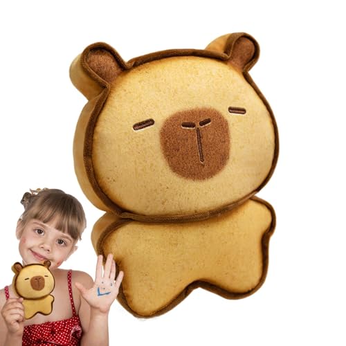 Qzdtue Niedliches Capybara-Plüschtier, Toast Stuffed Tierspielzeug, weiches Hugging Companion, entzückende Heimdekoration, Plüschmaterial, zum Spielen, Cuddling, Display von Qzdtue