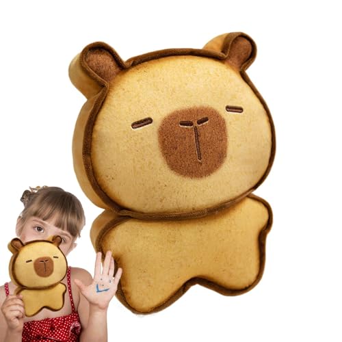 Qzdtue Niedliches Capybara-Plüschtier, Toast Stuffed Tierspielzeug, weiches Hugging Companion, entzückende Heimdekoration, Plüschmaterial, zum Spielen, Cuddling, Display von Qzdtue