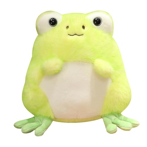 Qzdtue Plüschtier Frosch Spielzeug, Cartoon Frog Throw Pillow, 7,87 Zoll, weicher Stoff, Raumdekoration, niedliche Tierpuppe, ideal für Wohnzimmer, Schlafzimmer und Couch Dekoration von Qzdtue