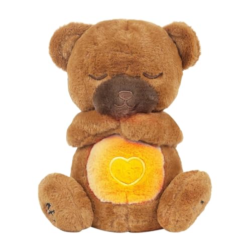 Qzdtue Toddler Sleep Soother Bear, atmungsaktiv und beruhigend mit beruhigender Musik | weicher Bär für Mädchen, Mama, von Qzdtue