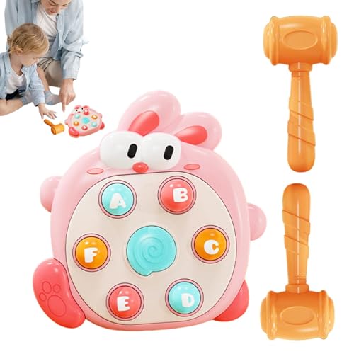 Qzdtue Whacking Game, Bunny Shape Funny Game Machine for Kids, Hammer Included Fine Motor Skill Toy, Fun Activities for Kids, Early Development Toy, Developmental Learning Toy for Boys Girls von Qzdtue