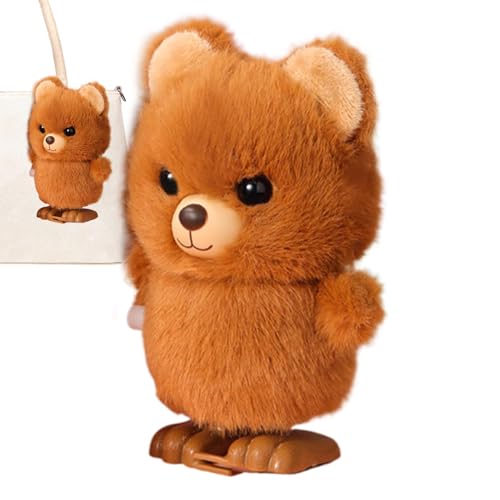 Qzdtue Wind-Up Walking Bear, Cute Wind Up Animal Toy, Walking Plush Toy for Kids, Interactive Plush Animal, Clockwork Animal Toys for Kids, Plush Wind-Up Kids Toy for Kids and Children von Qzdtue