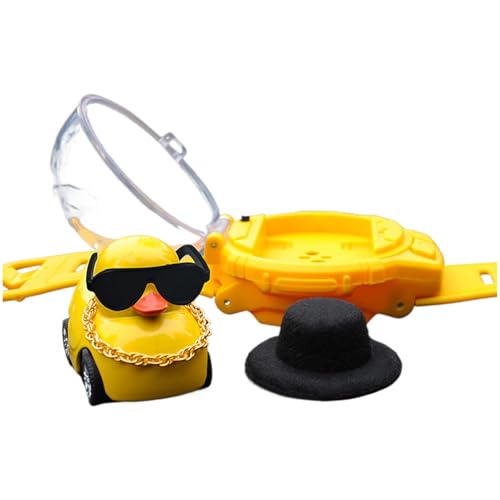 Watch Remote Control Car Toy, 5.5G Yellow Duck Watch Controlled RC Car, LED Light Racing Watch Car Toy, Silikon Strap RC Car, USB Charging Watch Car, Kids RC Racing Watch Car, Watch Controlled Toy von Qzdtue