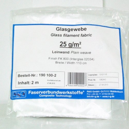 Glasgewebe 25 g (Finish FE 800), 110 cm PKG / 2 m von Guoml