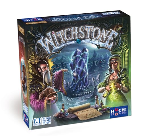 HUCH! | Witchstone | Strategiespiel von Reiner Knizia | Gesellschaftsspiele und Strategiespiele für Erwachsene | Hexenkessel und Zaubermeister | Brettspiele Erwachsene | Für 2-4 Spieler ab 12 Jahren von R&R Games