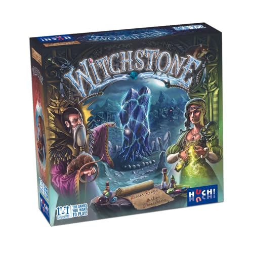 HUCH! | 881397 | Witchstone | Strategiespiel | Der Wettstreit von Zauberern und Hexen beginnt | Familienspiel von Knizia | für 2 bis 4 Spieler ab 12 Jahren | Löst geschickt Kettenreaktionen aus! von HUCH!