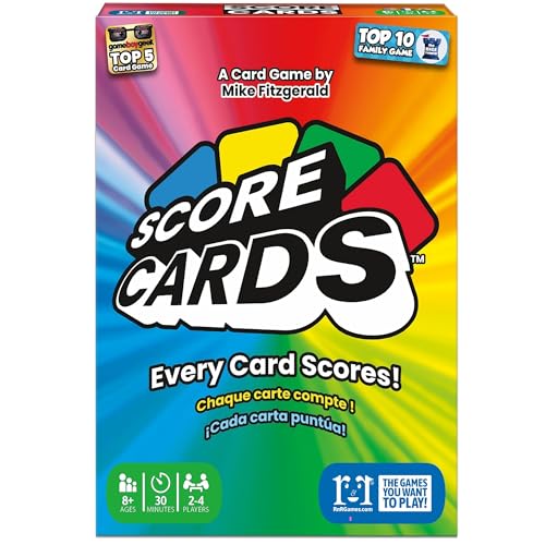 R&R Games Score Cards – farbenfrohes leicht zu erlernendes Kartenspiel für Familienspielabend – für Kinder ab 8 Jahren – 2–4 Spieler von R&R Games