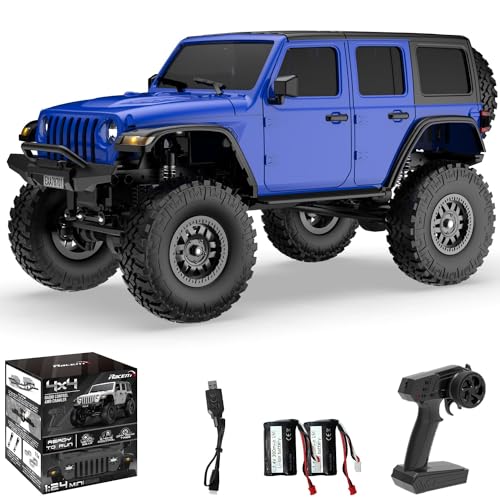RACENT 1:24 4WD Off-Road RC Auto mit Metallkarosserie und hochwertigem Motor (Blau) RACENT 1:24 4WD Off-Road RC Auto mit Metallkarosserie und hochwertigem Motor (Blau) von RACENT