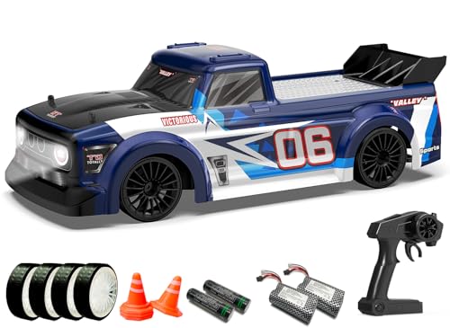 RACENT RC Auto, Ferngesteuertes Auto für Kinder ab 8 Jahren RC Car 2,4 GHz Fernbedienung RC Rennenauto Spielzeug Auto (Maßstab 1:14) mit LED Licht RC Drift Car (Blau Neu) von RACENT