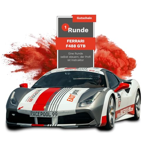 Racepool99 Erlebnis Gutschein - 1 Runde selber Fahren mit Ferrari 488 auf Rennstrecke Bilster Berg/Geschenke für Autoliebhaber/Geschenkidee für Männer von RACEPOOL99 Steve Mizera