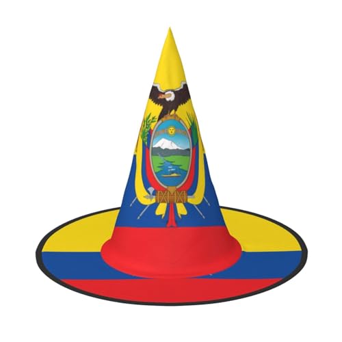 RAIZHE Flagge von Ecuador, gruseliger Halloween-Hexenhut, 1 Stück, Premium-Kostüm-Zubehör für Partys, Karneval, Rollenspiele, Halloween-Hut von RAIZHE