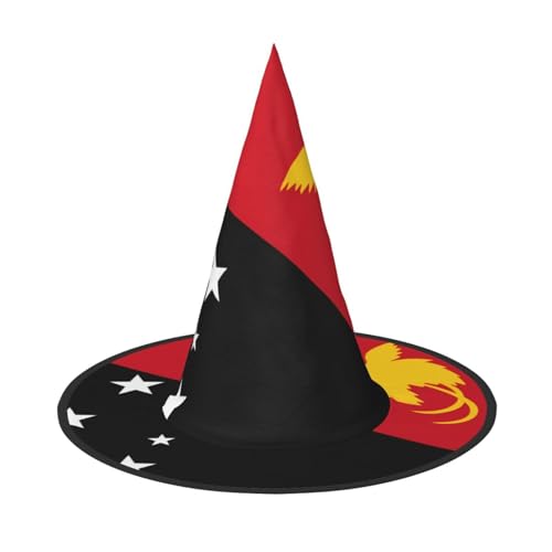 RAIZHE Flagge von Papua-Neuguinea, gruseliger Halloween-Hexenhut, 2 Stück, Premium-Kostüm-Zubehör für Partys, Karneval, Rollenspiele, Halloween, Hut von RAIZHE